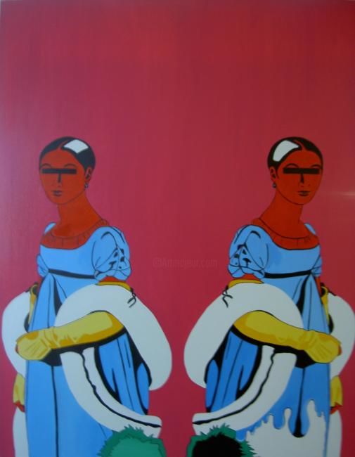 Peinture intitulée "Melle Ingres" par Léandre Paul Deminor, Œuvre d'art originale