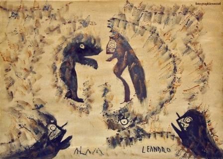 Painting titled "ALAM" by Ezechiele Leandro (1905-1981), Original Artwork