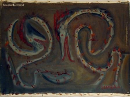 Painting titled "SENZA TITOLO" by Ezechiele Leandro (1905-1981), Original Artwork