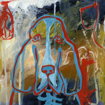绘画 标题为“Basset Hound Is” 由Leanne Wilkes, 原创艺术品, 油