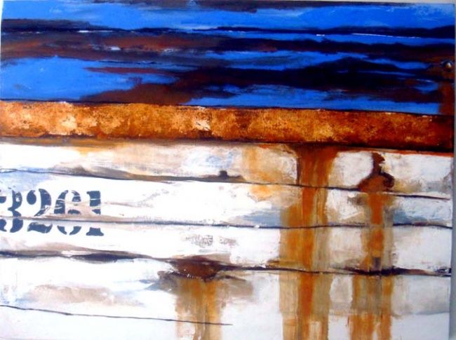 Pintura intitulada "Lesconil" por Peintre Portuaire, Obras de arte originais, Óleo