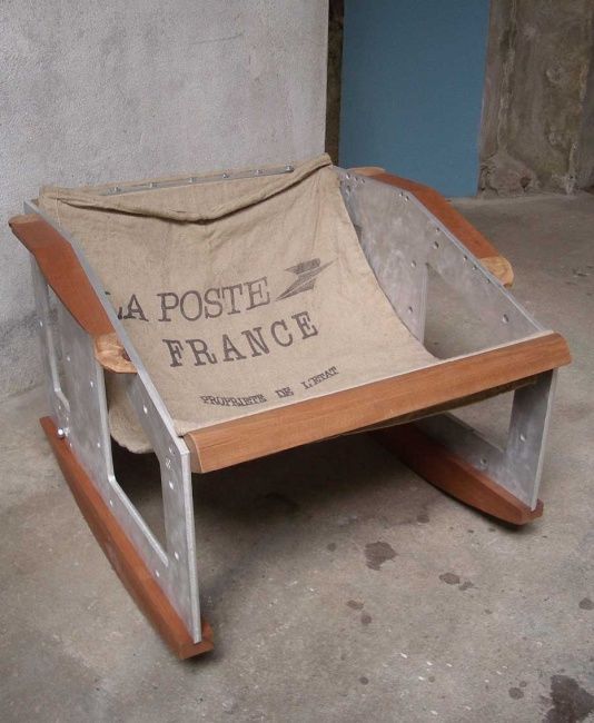 Design intitulée "fauteuil à bascule…" par François Lebot, Œuvre d'art originale, Objets