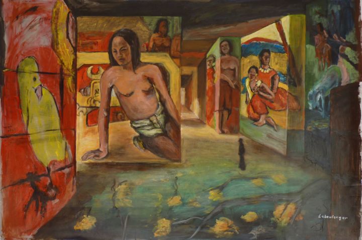 Painting titled "Petit devant Gauguin" by Leboulanger, Original Artwork