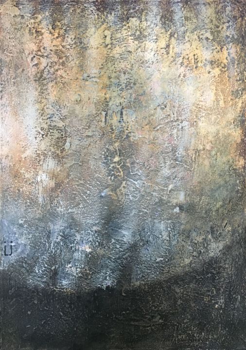 Malerei mit dem Titel "curtain above the s…" von Lech Jankowski, Original-Kunstwerk, Acryl