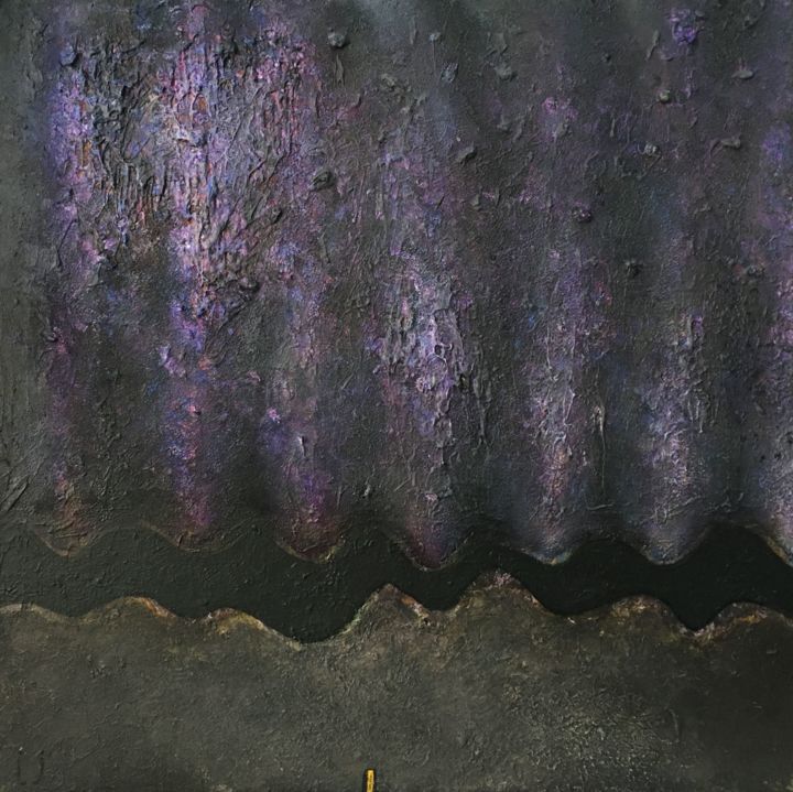 Malerei mit dem Titel "Cortina sul Mare" von Lech Jankowski, Original-Kunstwerk, Acryl