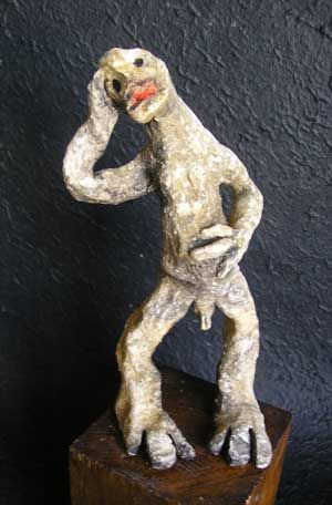 Sculpture titled "mal" by Bernadette Leclercq, Original Artwork, Ceramics