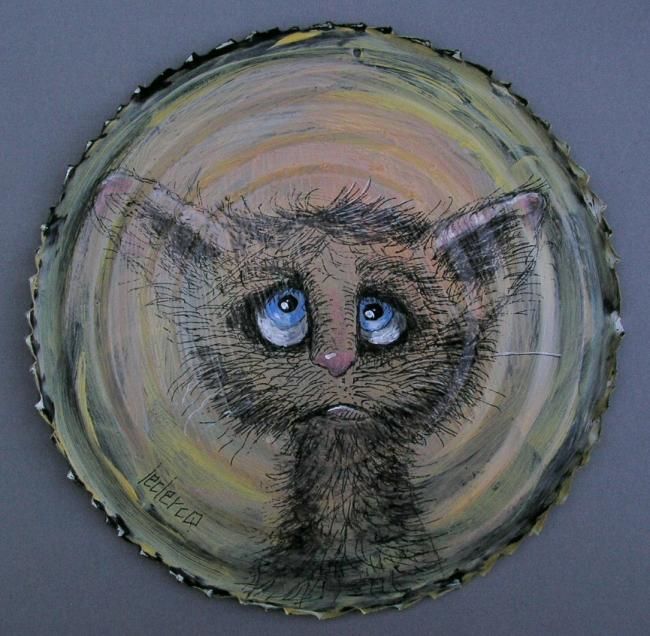 Peinture intitulée "gamelle 2" par Bernadette Leclercq, Œuvre d'art originale, Huile