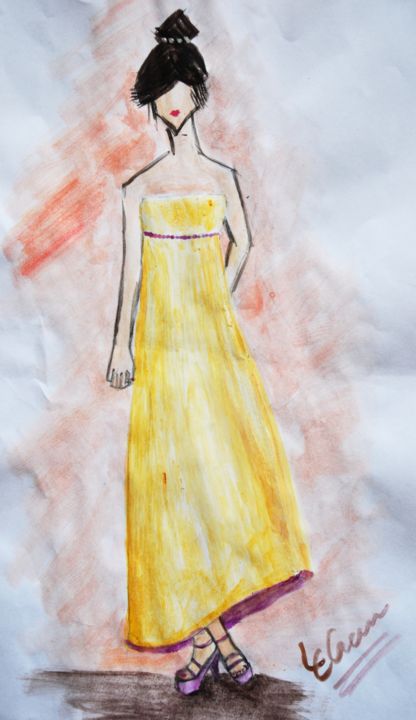 Картина под названием "dress-2.jpg" - Le Crau, Подлинное произведение искусства, Акрил