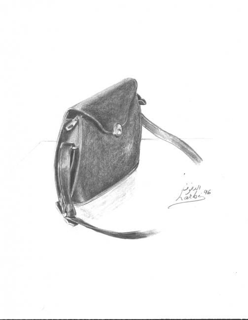 Drawing titled "sac a main" by L.Edfouf, Original Artwork