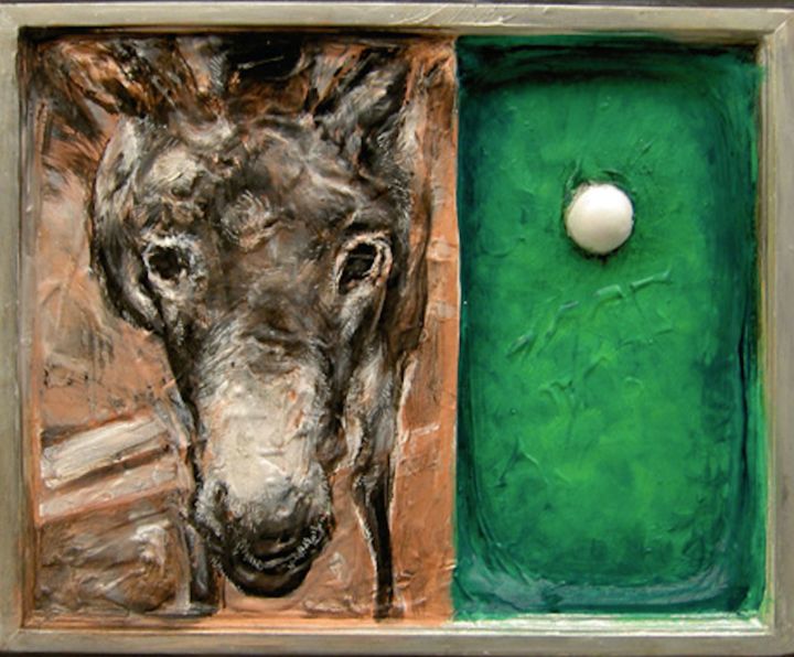 Peinture intitulée "Ball Donkey" par Dimitri Yin, Œuvre d'art originale