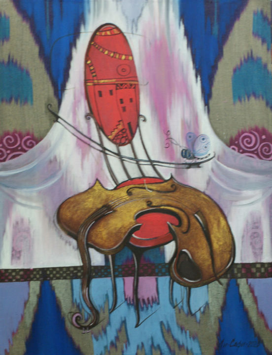 Картина под названием "Адрас Далахаст Скри…" - Mariya (Мария) Li-Safi (Ли-Сафи), Подлинное произведение искусства, Масло