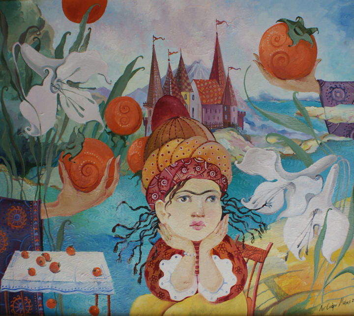 Pintura titulada "Мечта 50х60 хм 2017г" por Mariya Mariia Li Safi Li Safi, Obra de arte original, Oleo
