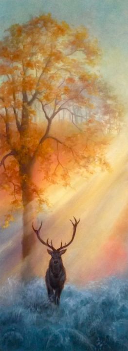 Painting titled "First Frost" by Lee Campbell, Original Artwork, Oil