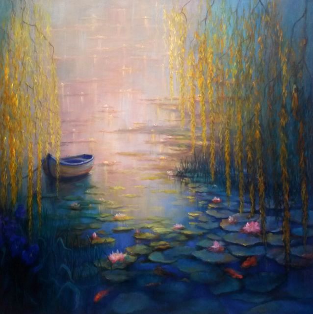 Painting titled "Sanctuary" by Lee Campbell, Original Artwork, Oil