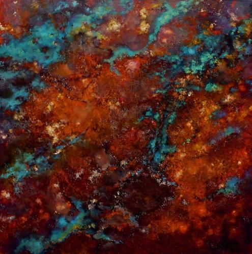 Painting titled "Corrosion II" by Lee Campbell, Original Artwork, Oil
