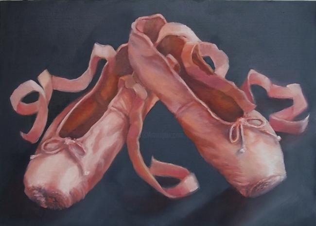 Painting titled "Pink Satin" by Lee Campbell, Original Artwork, Oil