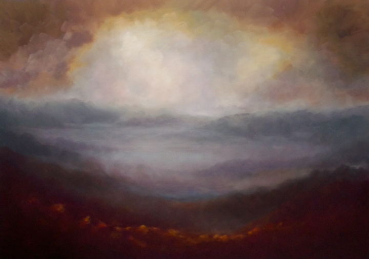 Pintura intitulada "Caledonian Mist" por Lee Campbell, Obras de arte originais, Óleo