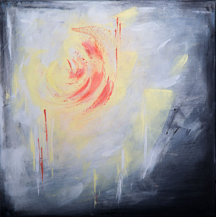 Painting titled "July 21." by Leena Amelina, Original Art, Acrylic Mounted on Stretcher frame