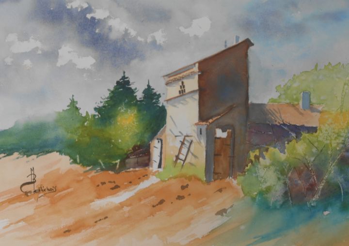 Painting titled "le-pigeonnier-du-ge…" by Le Fléchois, Original Artwork