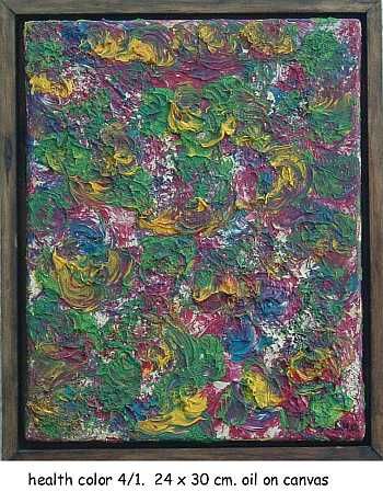Painting titled "health color 4/1" by Left Hand Georges, Original Artwork