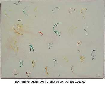 Schilderij getiteld "OUR FRIEND ALZHEIME…" door Left Hand Georges, Origineel Kunstwerk