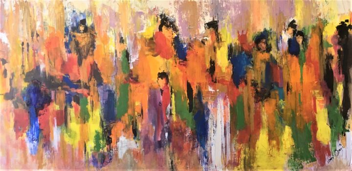 Painting titled "cabour-acrylique-2-…" by Georges Le Garzic, Original Artwork, Acrylic