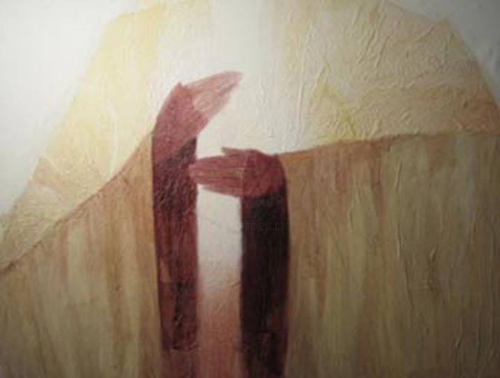 Картина под названием "Prière" - Vincent Leger, Подлинное произведение искусства, Масло