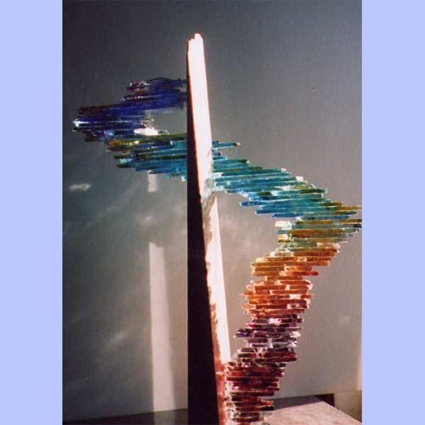 Sculpture titled "Deitho" by Michel Legros, Original Artwork, Glass