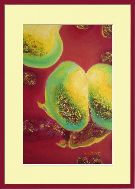 Peinture intitulée "Bactéries Gonocoque" par Leila Ameddah, Œuvre d'art originale