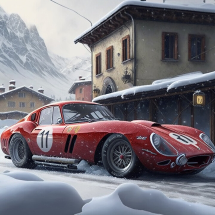 Arte digitale intitolato "Ferrari 250 gto" da Leila Ley, Opera d'arte originale, Lavoro digitale 2D