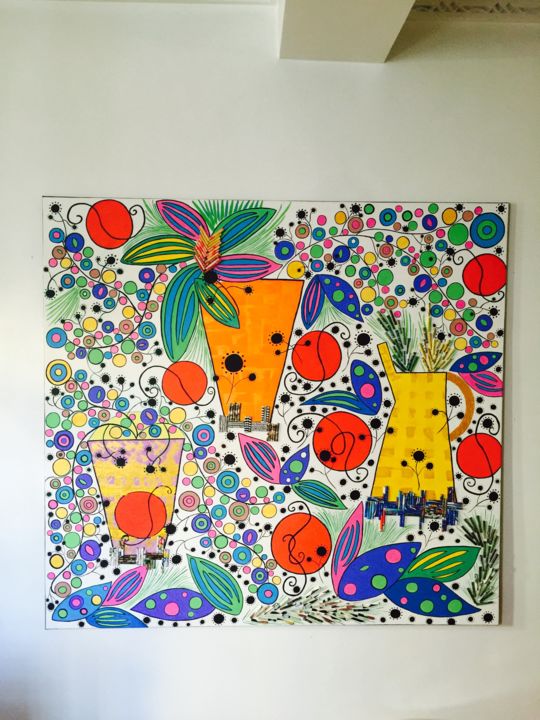 Peinture intitulée ""Magie d'été"" par Leila Ouahmed, Œuvre d'art originale
