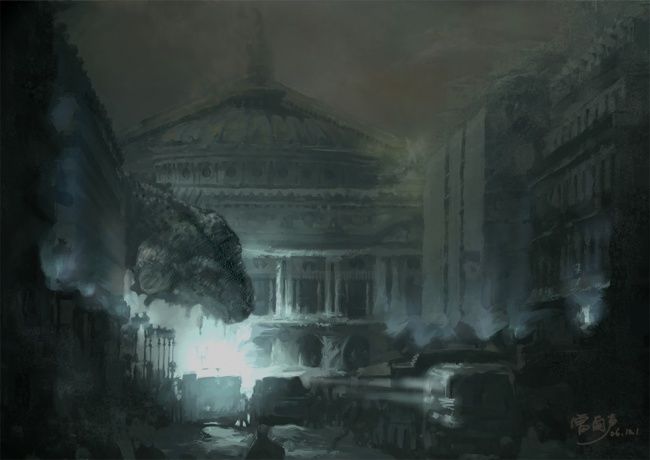 Digital Arts titled "Dark night shiverin…" by Lei Yu Sheng, Original Artwork, Digital Painting