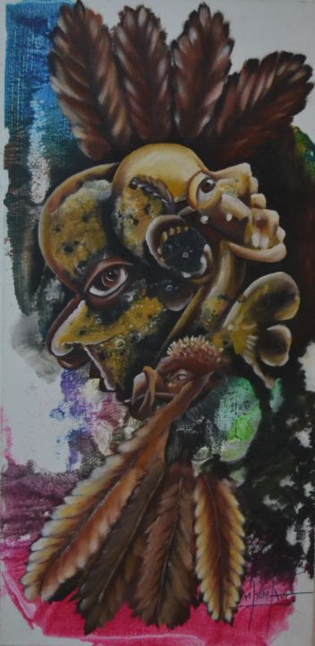 Картина под названием "DETACHEMENT" - Julius Nkoma, Подлинное произведение искусства