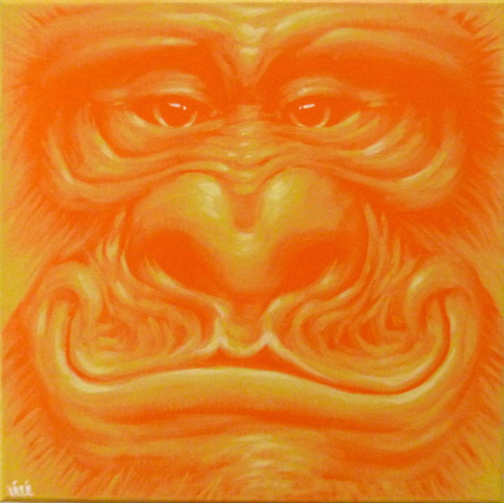 Pittura intitolato "Gorille #2" da Lélé, Opera d'arte originale, Spray