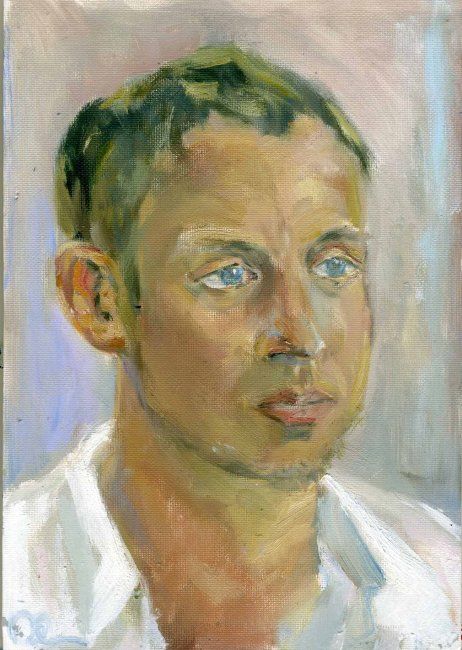 Картина под названием "Portrait Of a Man" - Lelia Sorokina, Подлинное произведение искусства