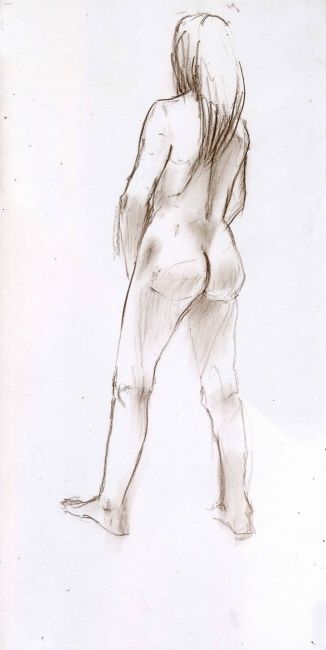 「Figure Study」というタイトルの絵画 Lelia Sorokinaによって, オリジナルのアートワーク