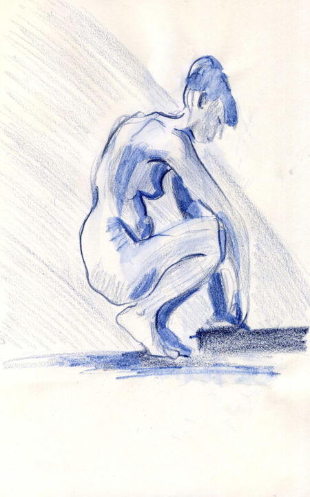 Drawing titled "Figure study" by Lelia Sorokina, Original Artwork