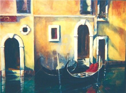 Painting titled "Venice" by Lelia, Original Artwork
