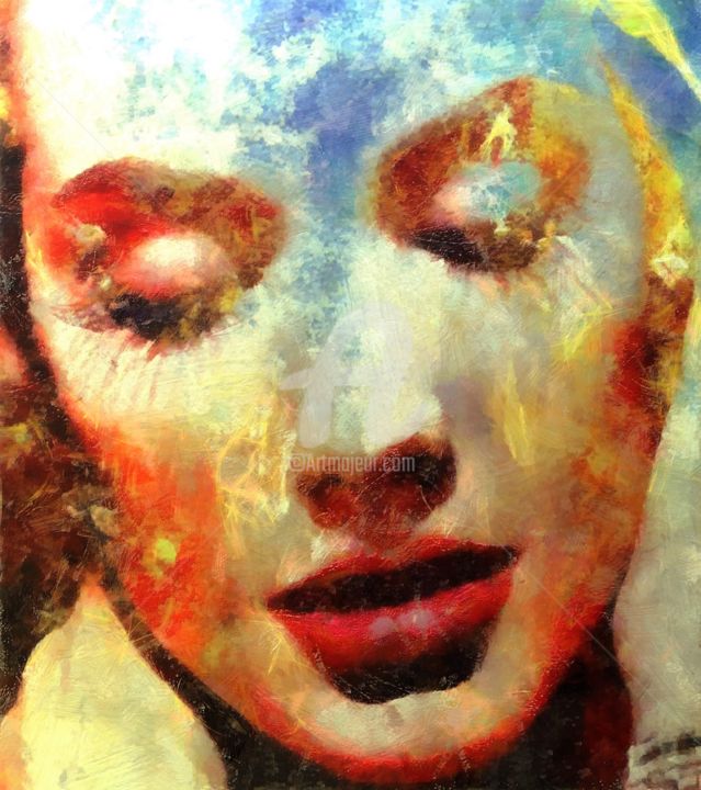 Painting titled "Beauty" by Lelia, Original Artwork, Acrylic