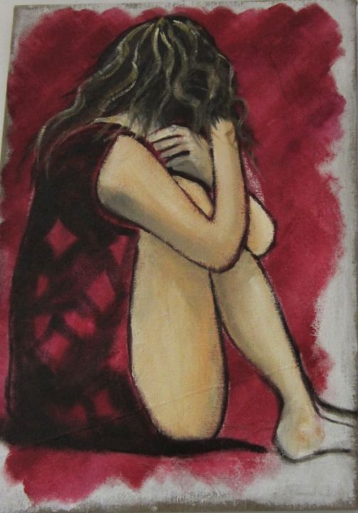 Pittura intitolato "senza titolo" da Raffaele D'Errico, Opera d'arte originale,