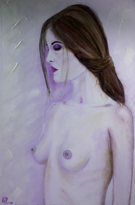 Pittura intitolato "VIOLA" da Raffaele D'Errico, Opera d'arte originale,
