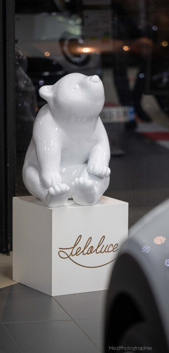 Sculpture intitulée "LELOBEAR 60" par Leloluce, Œuvre d'art originale, Résine