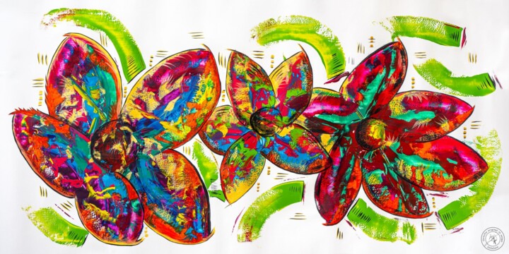 "Les colorés" başlıklı Tablo Leloluce tarafından, Orijinal sanat, Akrilik