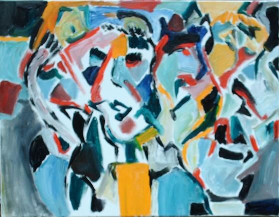 Pintura intitulada "groupe" por Jean Yves Lemeur, Obras de arte originais, Óleo