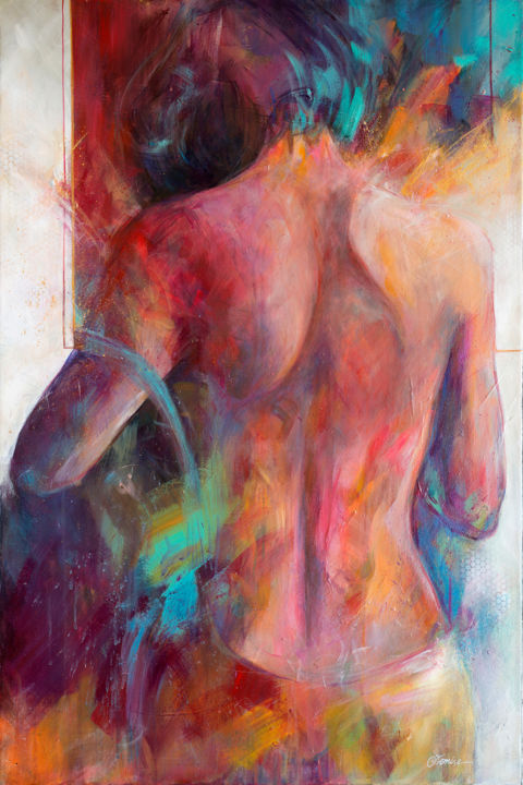 Peinture intitulée "Dérobée" par Julie Lemire, Œuvre d'art originale, Acrylique