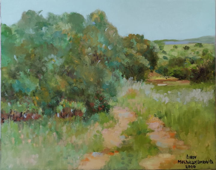 Картина под названием "Landscape Israeli 1" - Lubalem, Подлинное произведение искусства, Масло