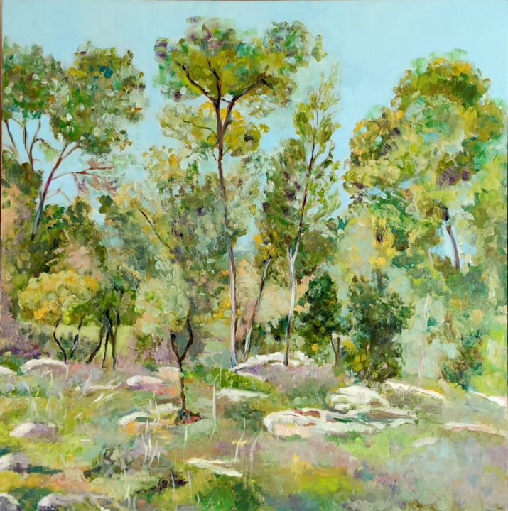 Картина под названием "Landscape israeli 5" - Lubalem, Подлинное произведение искусства, Масло