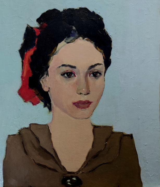 Картина под названием "Portrait of girl Ch…" - Lubalem, Подлинное произведение искусства, Масло