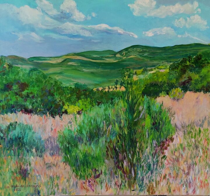 Painting titled "landscape" by Lubalem, Original Artwork, Oil