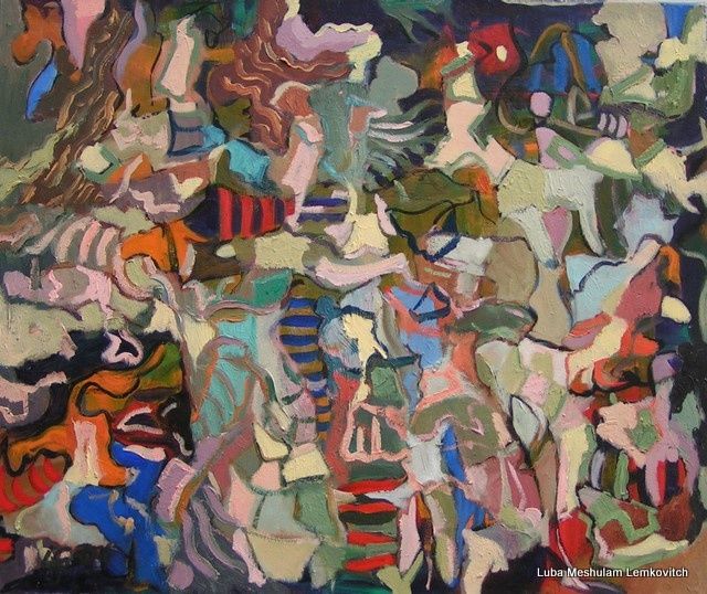 Картина под названием "Abstract-1" - Lubalem, Подлинное произведение искусства, Масло